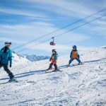 Whistler Kids lesson with Peak to Peak in background